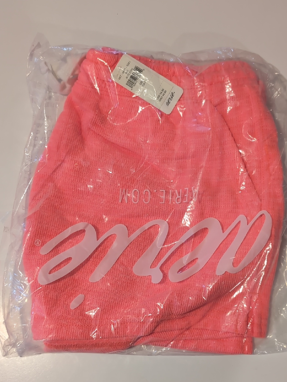 aerie Coral Pink Lounge Knit Shorts With Pockets